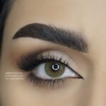 Matte yellow brown عدسة
